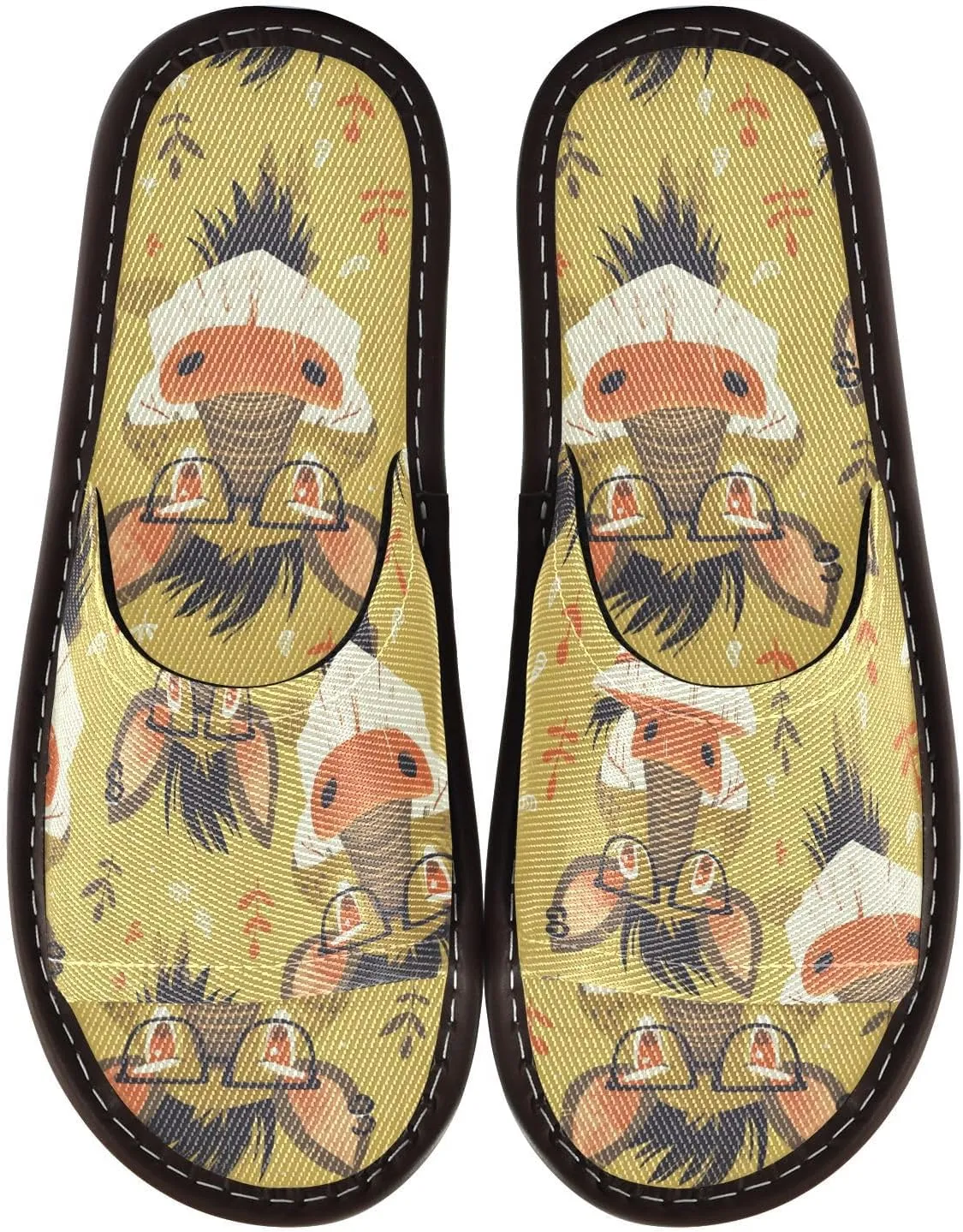 Funny Animal Faces Women Men's Fashion Slippers Breathable Dorm Home Slides for Home Beach Outdoor