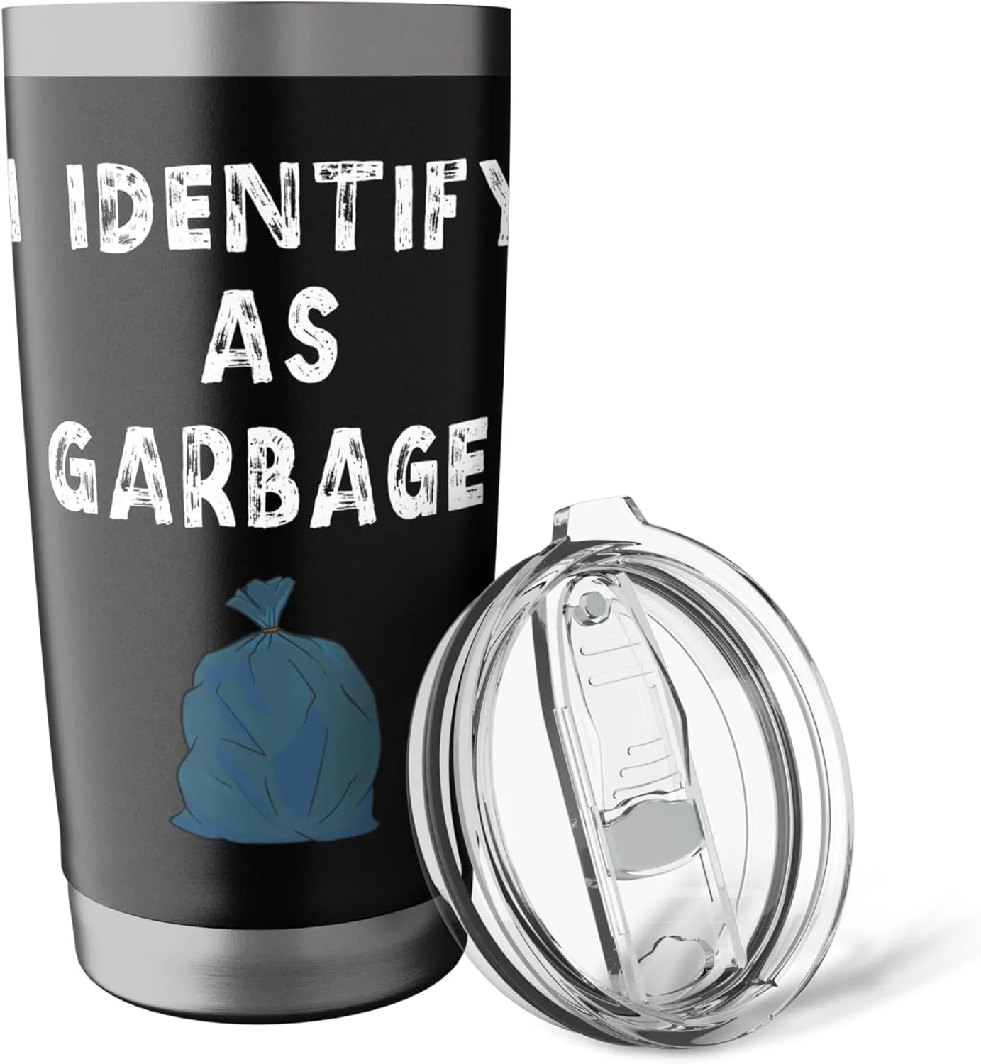 Funny Trump Supporter Team Trash I Identify as Garbage Bag Stainless Steel Insulated Tumbler