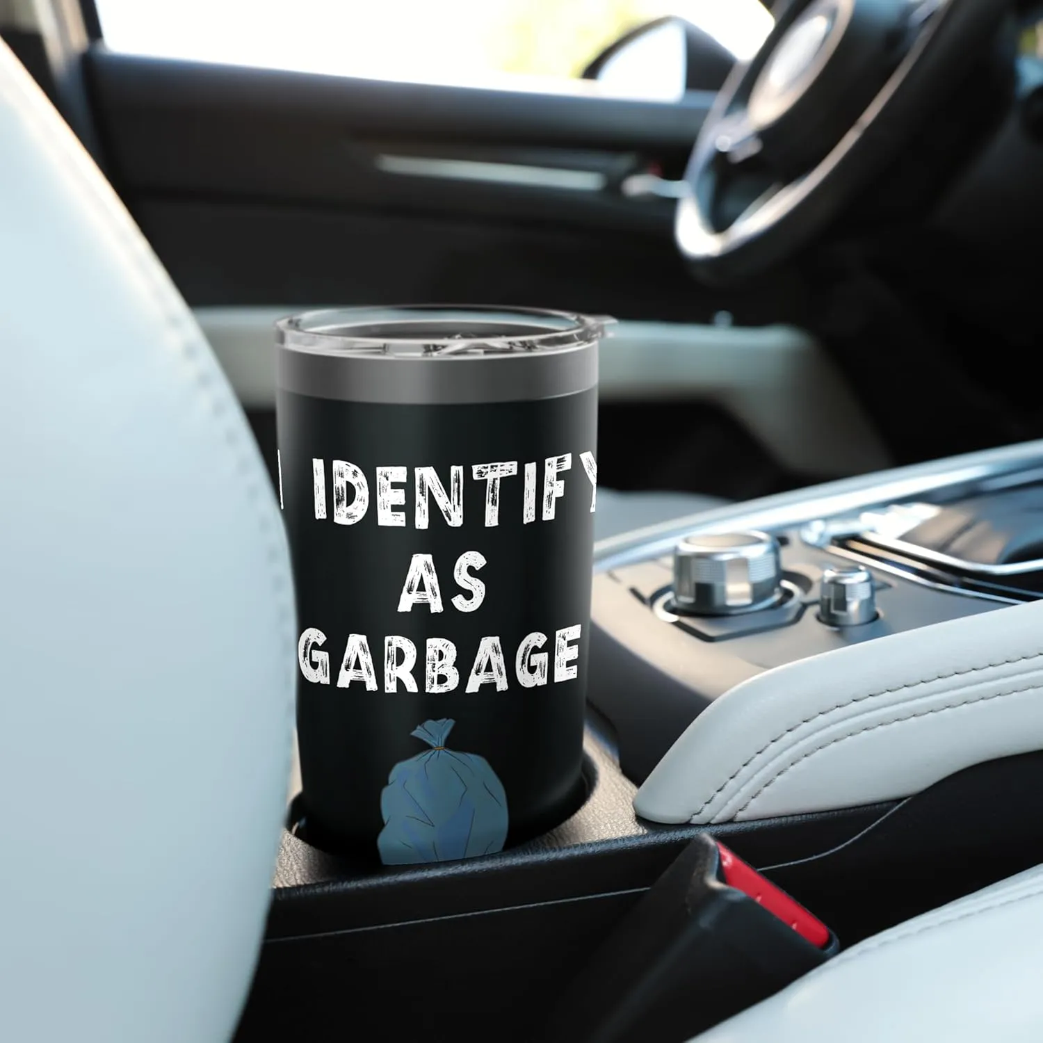 Funny Trump Supporter Team Trash I Identify as Garbage Bag Stainless Steel Insulated Tumbler