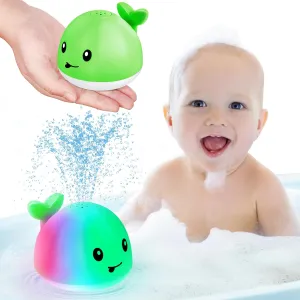 Gigilli Baby Bath Toys, Light Up Bath Toys for Kids 1-3 Babies 6-12 12-18 Months, Whale Sprinkler Spray Water Pool Bathtub Toys Toddlers Infant 1 2 3 4 5, Baby Shower Newborn Gifts