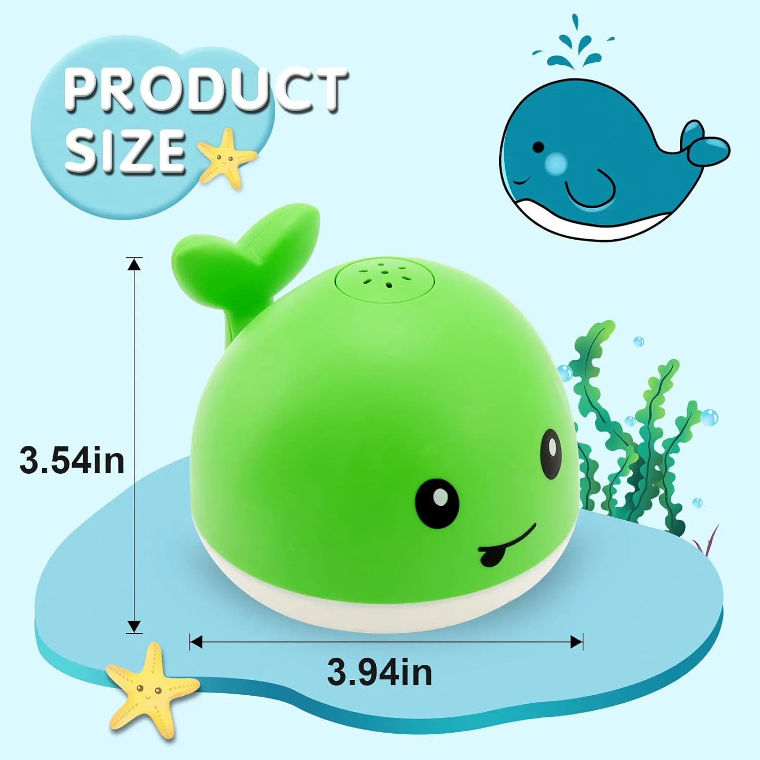 Gigilli Baby Bath Toys, Light Up Bath Toys for Kids 1-3 Babies 6-12 12-18 Months, Whale Sprinkler Spray Water Pool Bathtub Toys Toddlers Infant 1 2 3 4 5, Baby Shower Newborn Gifts