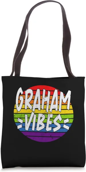 Graham Vibes Matching Squad Family Reunion Last Name Tote Bag