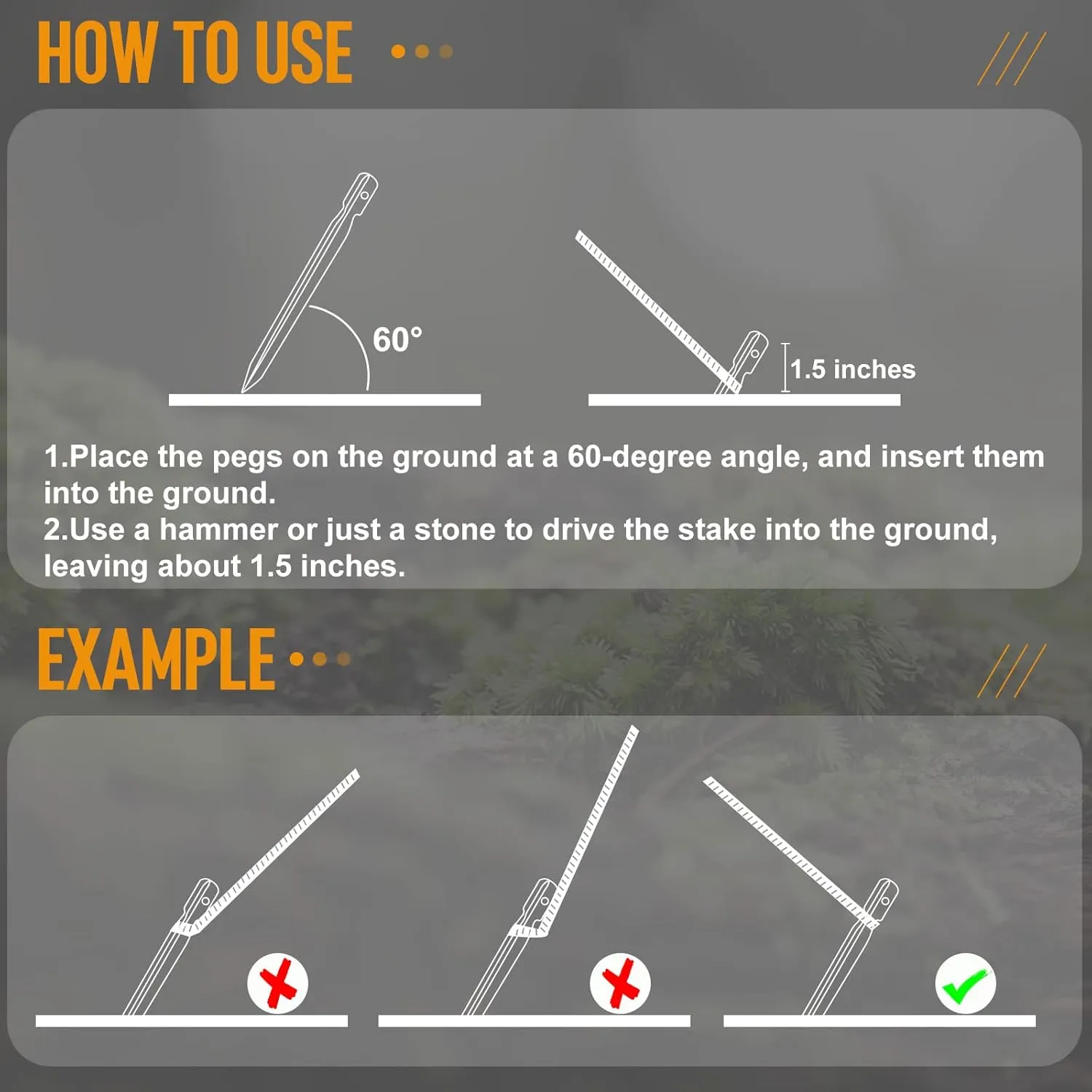 Grassman 12 Pack Tent Stakes, 7075 Aluminium Tent pegs, Heavy Duty Lightweight Ground Pegs, Durable and Safe Metal Camping Spikes, Orange