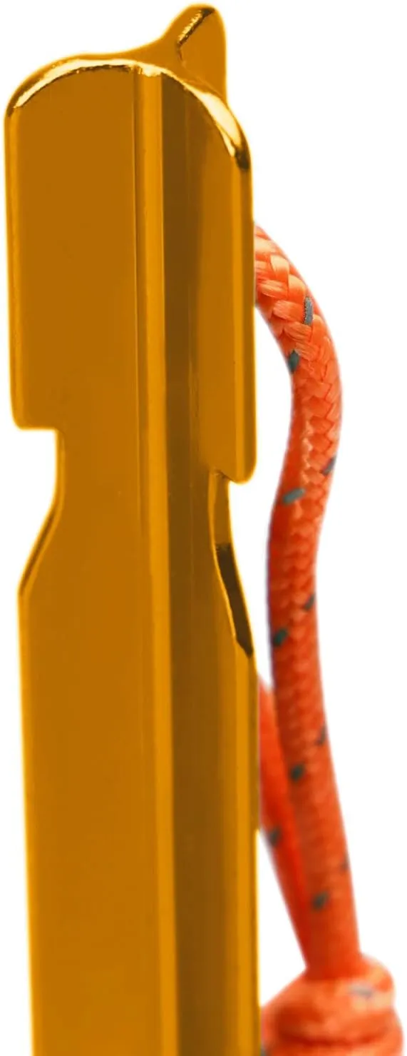 Grassman 12 Pack Tent Stakes, 7075 Aluminium Tent pegs, Heavy Duty Lightweight Ground Pegs, Durable and Safe Metal Camping Spikes, Orange