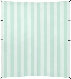 Green Vertical Stripes Foldable Beach Cabana UPF50 Lightweight Portable Sun Shelter with Sandbags, Sand Shovel, Poles for Backyard and Camping