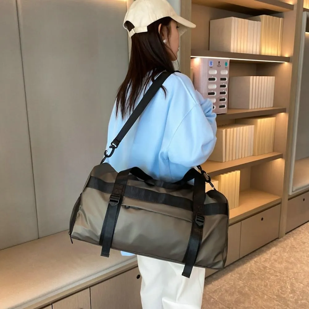 Gym Bag for Women Men with Shoe Compartment Waterproof Travel Duffel Weekender Carry on Beach Yoga Overnight Luggage