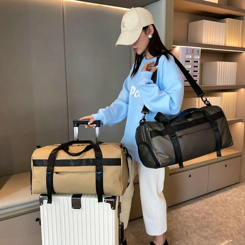 Gym Bag for Women Men with Shoe Compartment Waterproof Travel Duffel Weekender Carry on Beach Yoga Overnight Luggage