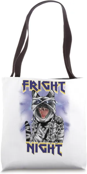 Halloween FRIGHT NIGHT WITH CAT MUMMY Tote Bag