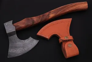 Hand Forged Damascus Steel Viking Bearded Hawk Tomahawk Axe Head Camping and Hiking Hatchet Axe Head