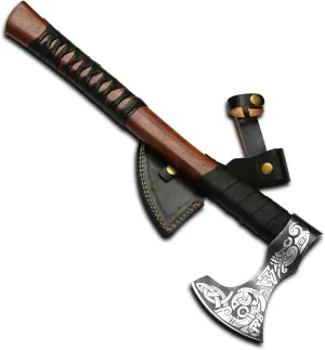 Hand Forged Viking Axe, Hatchet,Throwing Axe, Hand Axe, Gift for him, Wood Working Tool, Viking Gifts for Men, Camping Hatchet, Tomahawk, Bearded Axe, Valentine Gift
