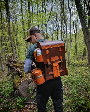 Handmade Auger Leather Backpack Pan, Saw Axe, Bushcraft On-time shipping Forged Folding with Swedish Bow Stove – Canteen, Wide array & Includes