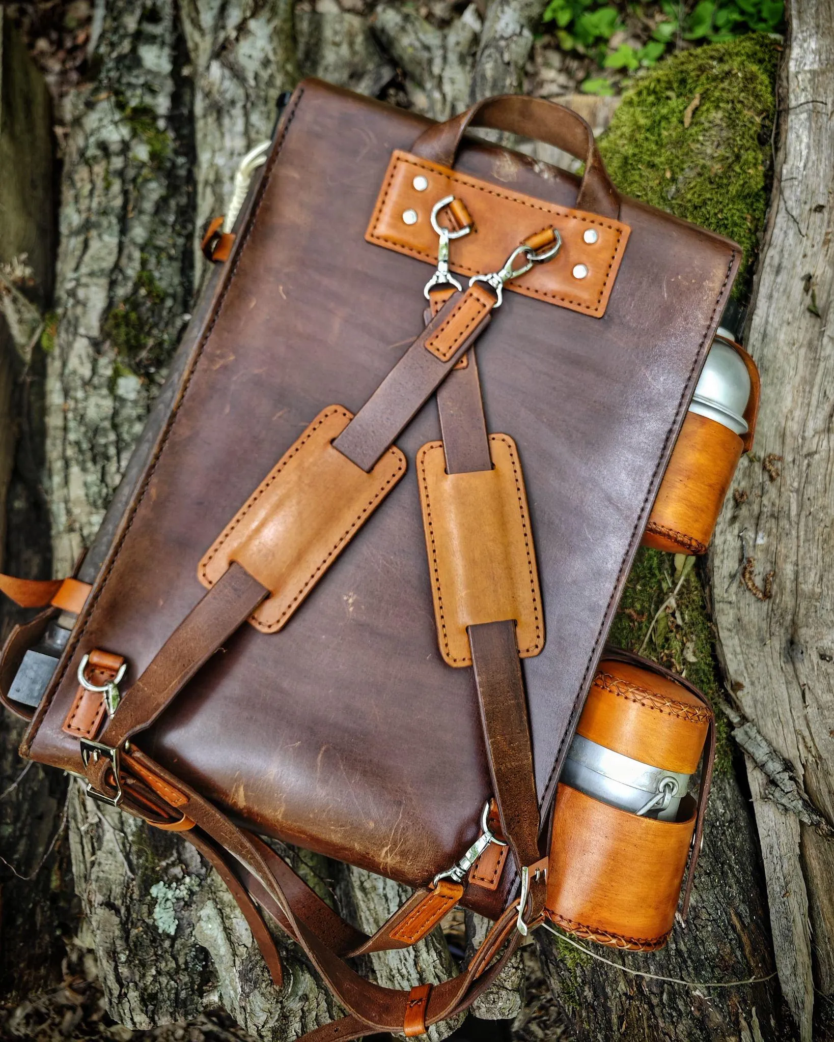 Handmade Auger Leather Backpack Pan, Saw Axe, Bushcraft On-time shipping Forged Folding with Swedish Bow Stove – Canteen, Wide array & Includes
