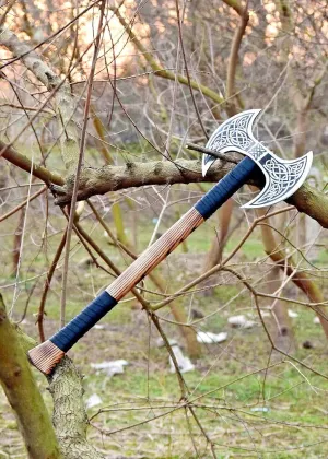 Handmade Carbon Steel Axe Medieval Warrior Double Headed Battle Axe | Viking Axe
