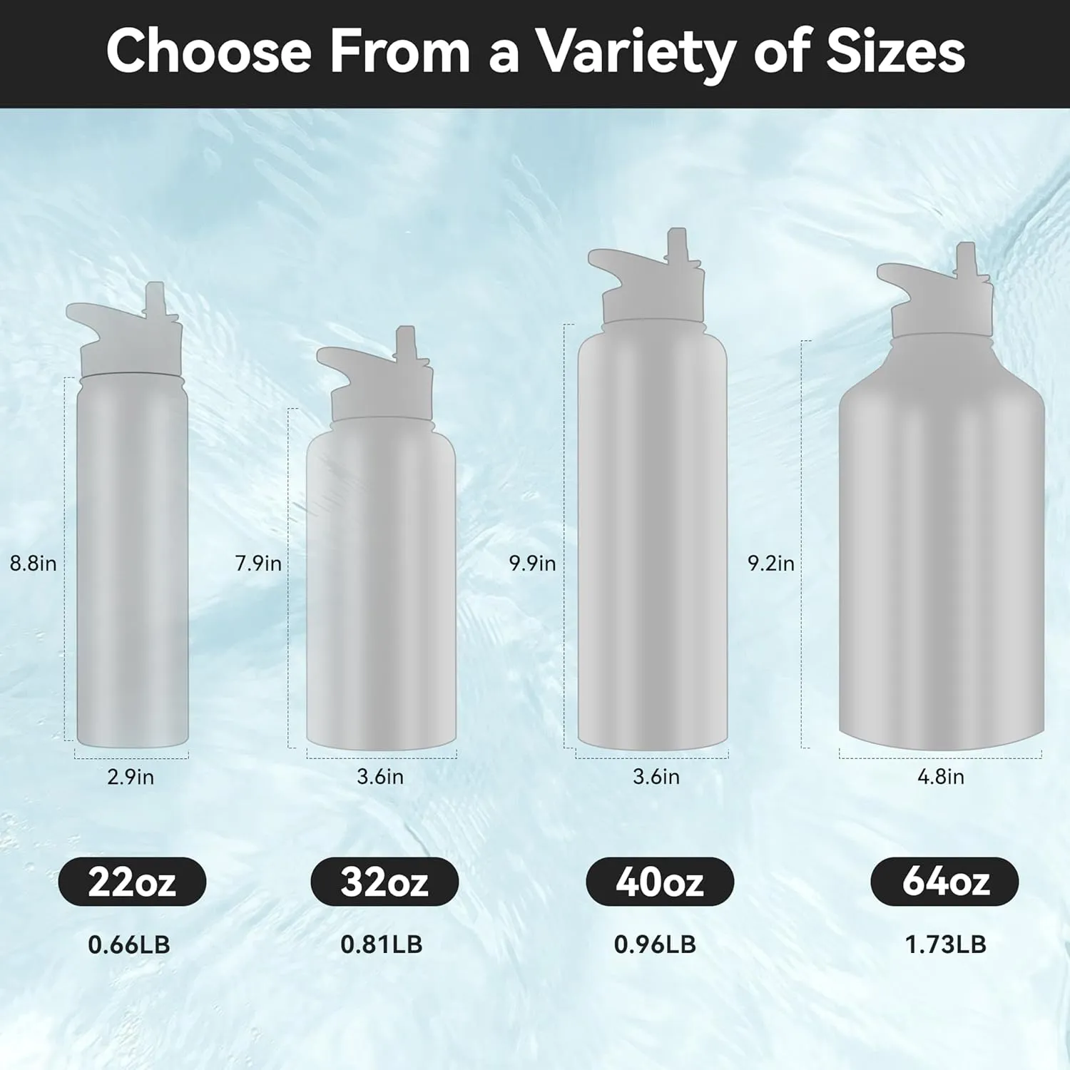 HASLE OUTFITTERS 40oz Stainless Steel Water Bottle, Vacuum Insulated Double Walled Leak Proof Sports Water Bottle with 2 Lids (Straw and Spout Lid) Thermo Mug Keep Cold and Hot(Army Green,4)