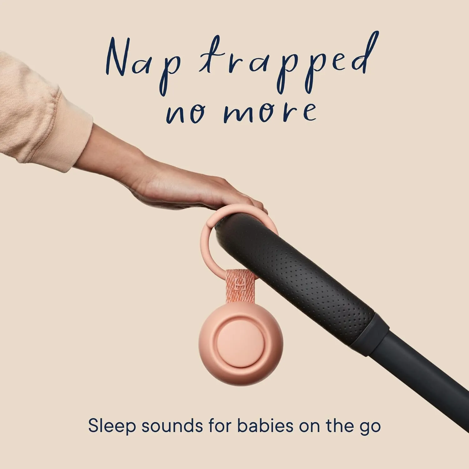Hatch Rest Go | Portable Sound Machine for Babies and Kids | Sleep Soother | 10 Soothing Sounds | White Noise | Shush | Travel | Registry Gift | Baby Shower | Clips on Stroller | Peach