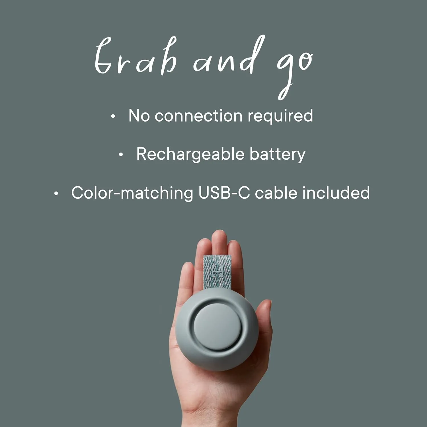 Hatch Rest Go | Portable Sound Machine for Babies and Kids | Sleep Soother | 10 Soothing Sounds | White Noise | Shush | Travel | Registry Gift | Baby Shower | Clips on Stroller | Slate