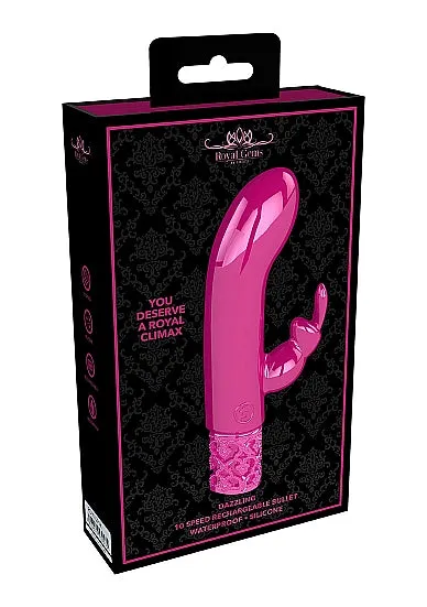 Hella Raw Royal Gems Dazzling Pink Rechargeable Silicone Bullet