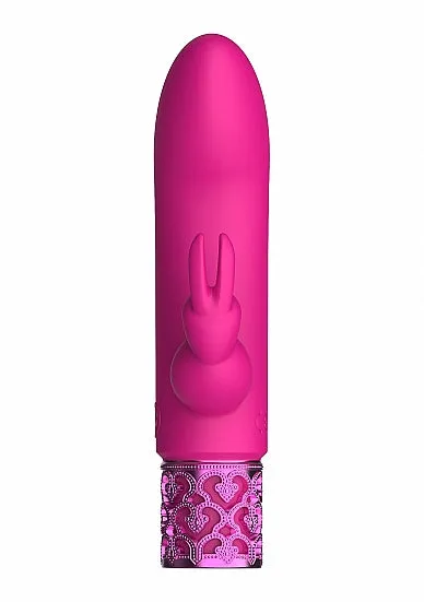 Hella Raw Royal Gems Dazzling Pink Rechargeable Silicone Bullet