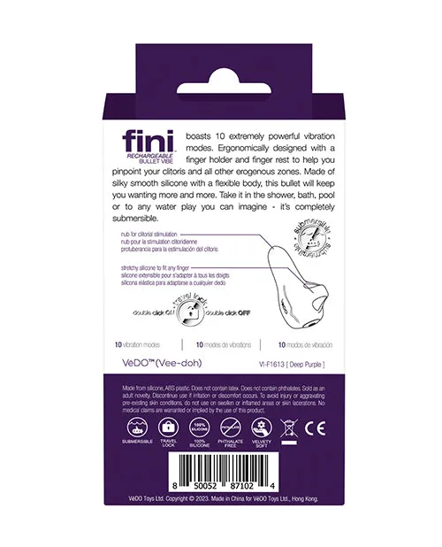Hella Raw Vedo Fini Rechargeable Bullet Vibe Purple
