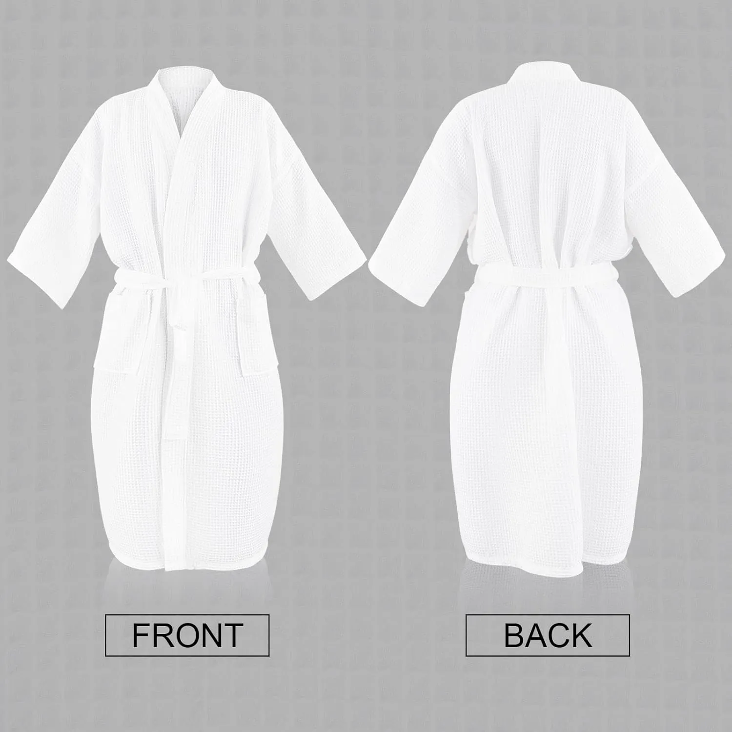 Hercicy 2 Pcs Waffle Robes Lightweight Robes for Women Man His and Hers Bathrobes for Couples Pool Party Weedings