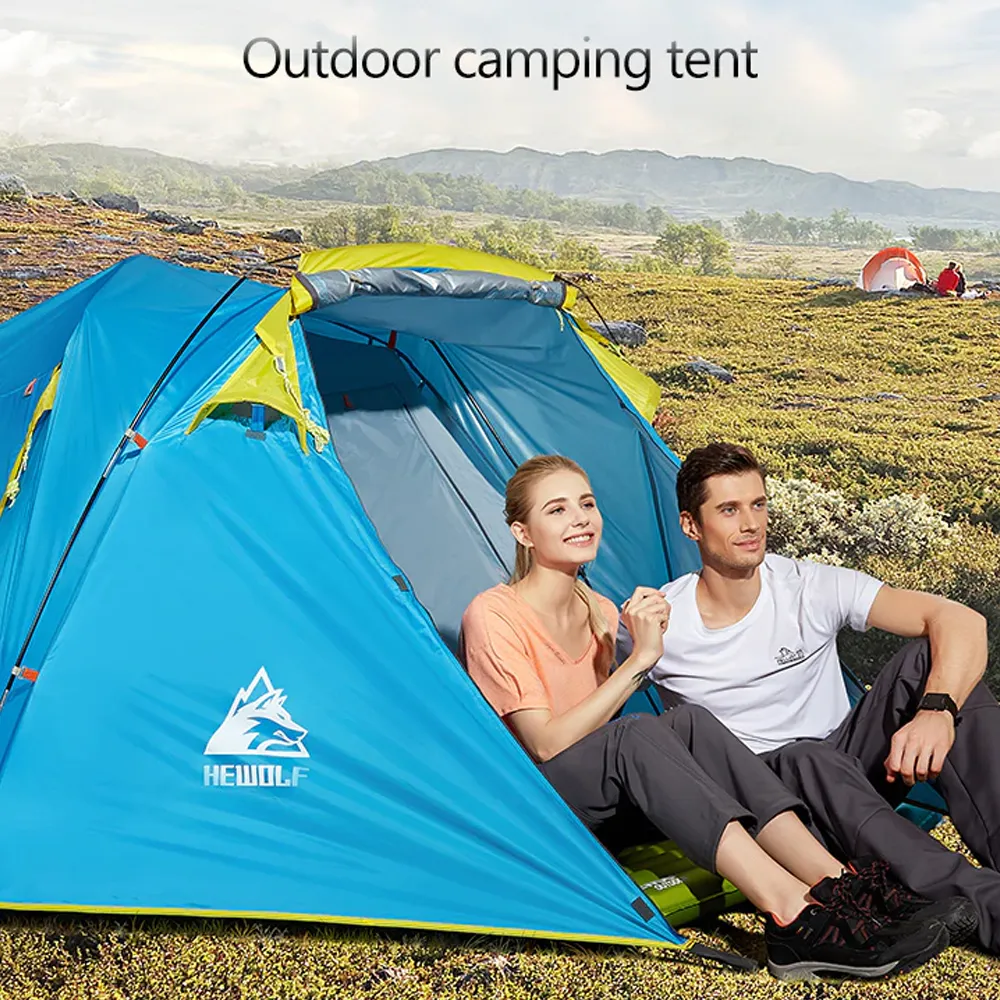 Hewolf Camping Tent 4P - Green