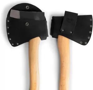 Hide & Drink, Hatchet Head Sheath Holster for 1.5 in. Belts, Axe Head Case, Blade Cover, Lumberjack Outdoors Work Essentials, Full Grain Leather, Handmade