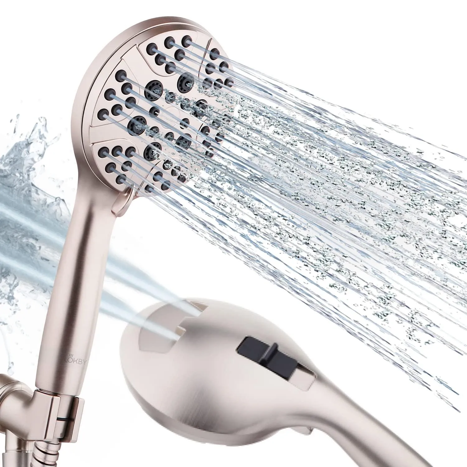 High Pressure Shower Head with Handheld 8 Spray Settings