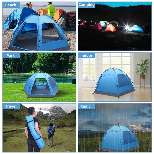 Hiking Tent for Up Camping Pop Waterproof Automatic Instant Family Bargain price Performance-optimized