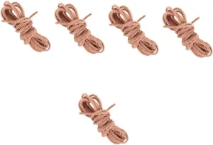 HOMSFOU 5pcs Cowhide Leather Cord DIY Supplies Round Leather String for Crafts