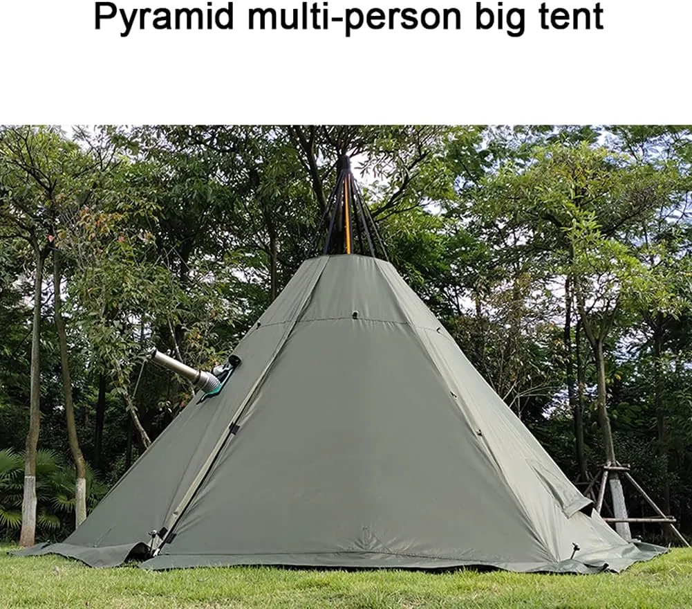 Hot Teepee Tents for Outdoor Backpacking Camping Hiking Pyramid Tent Waterproof Double Layers Camping Indian Tent