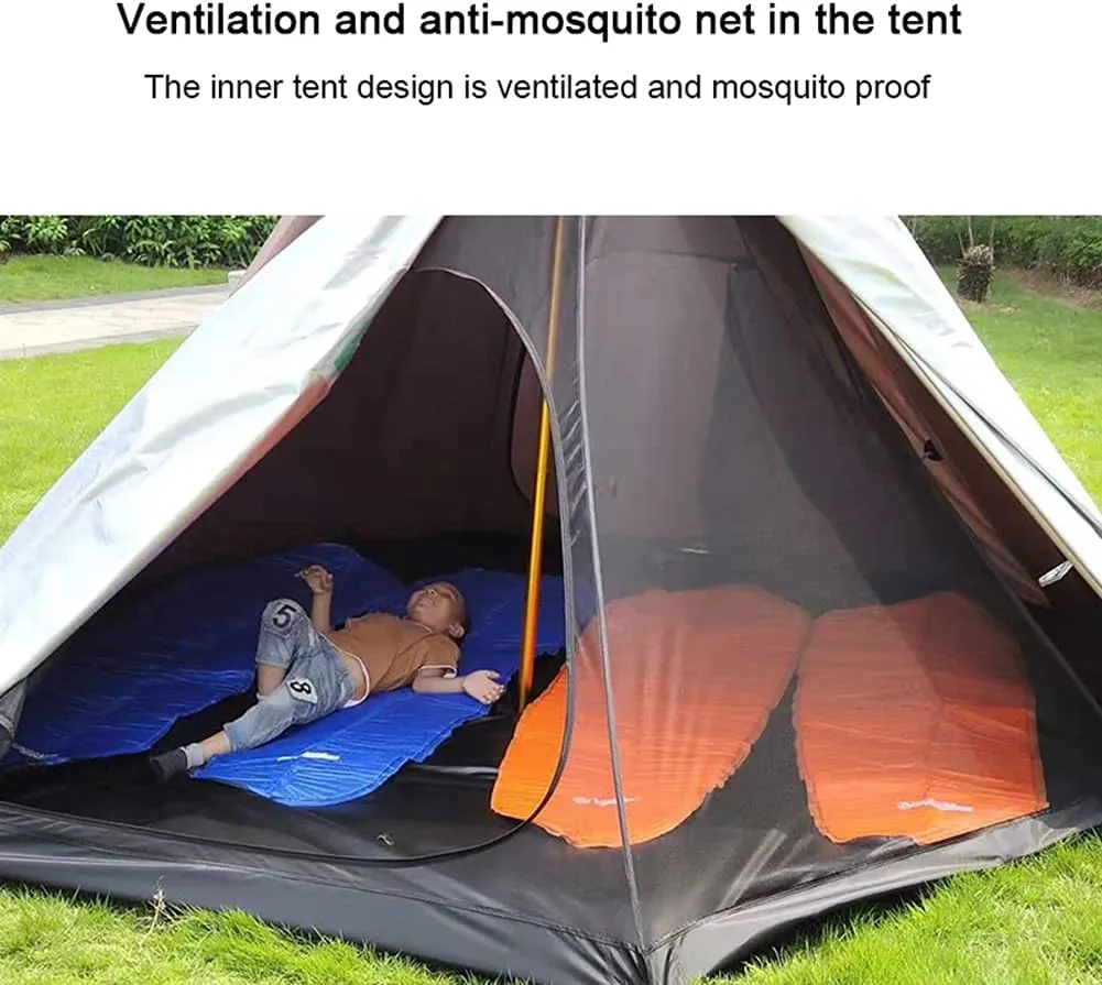 Hot Teepee Tents for Outdoor Backpacking Camping Hiking Pyramid Tent Waterproof Double Layers Camping Indian Tent