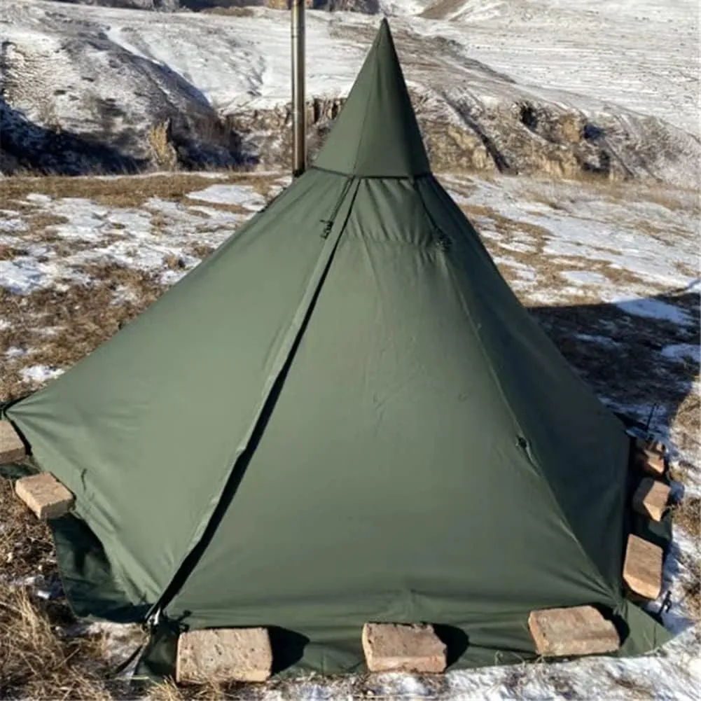 Hot Teepee Tents for Outdoor Backpacking Camping Hiking Pyramid Tent Waterproof Double Layers Camping Indian Tent