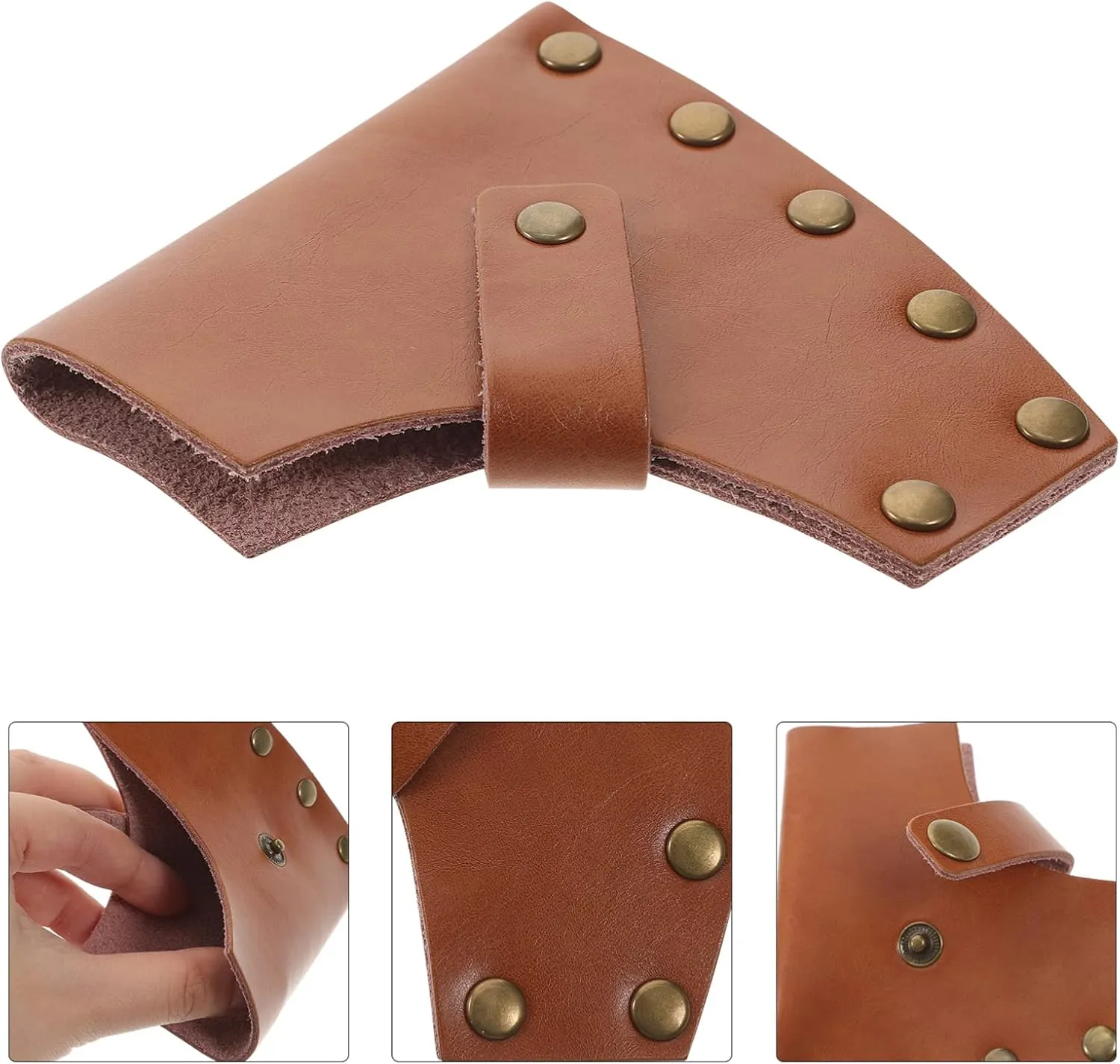 Housoutil 2pcs Hatchette Axe Cover Outdoor Hiking Protective Case for Axe Head Compact Durable Scratch Resistant