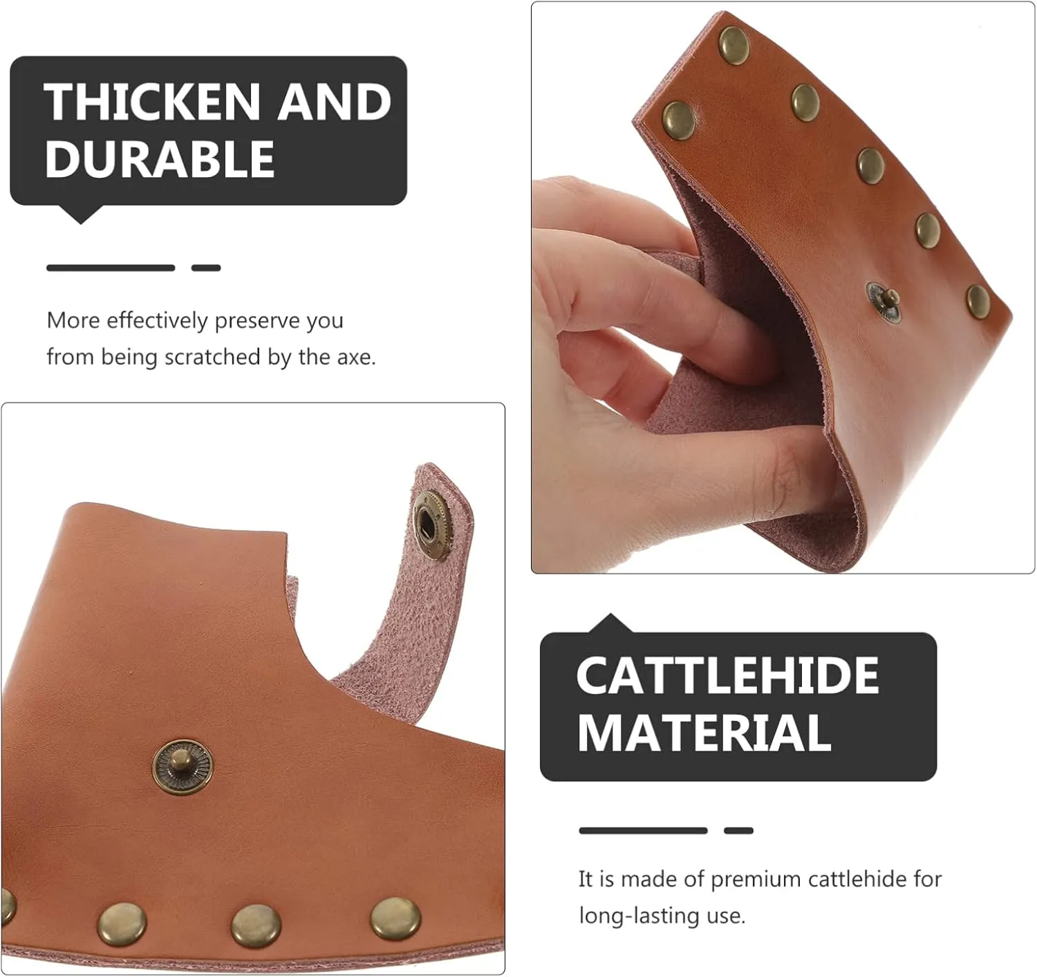 Housoutil 2pcs Hatchette Axe Cover Outdoor Hiking Protective Case for Axe Head Compact Durable Scratch Resistant