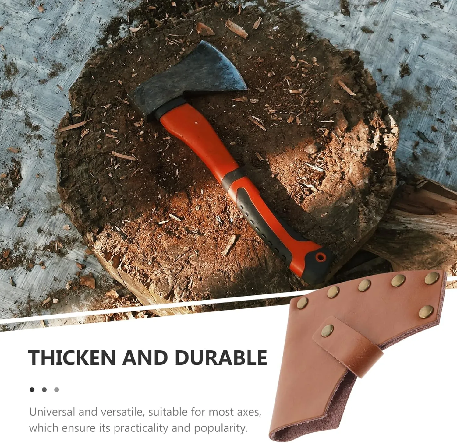 Housoutil 2pcs Hatchette Axe Cover Outdoor Hiking Protective Case for Axe Head Compact Durable Scratch Resistant