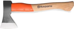Husqvarna 14-Inch Multipurpose Axe, Felling Axe with Ash Wood Handle and Forged Steel Axe Head, Includes Durable Cover