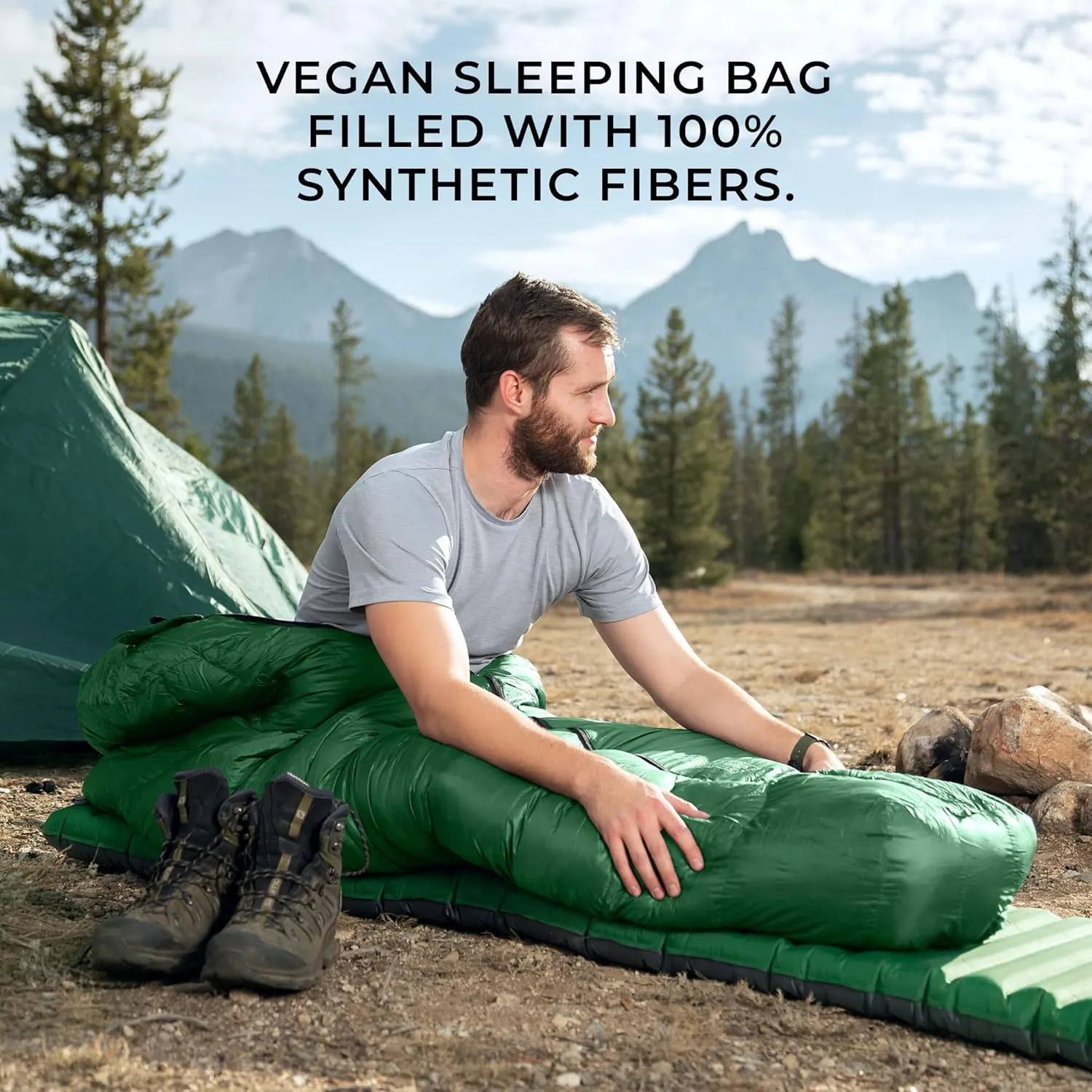 Hyke & Byke Katahdin 15 F Hiking & Backpacking Sleeping Bag - 4 Season, 625FP Ultralight Sleeping Bag - Water Resistant - Charcoal Gray - Long