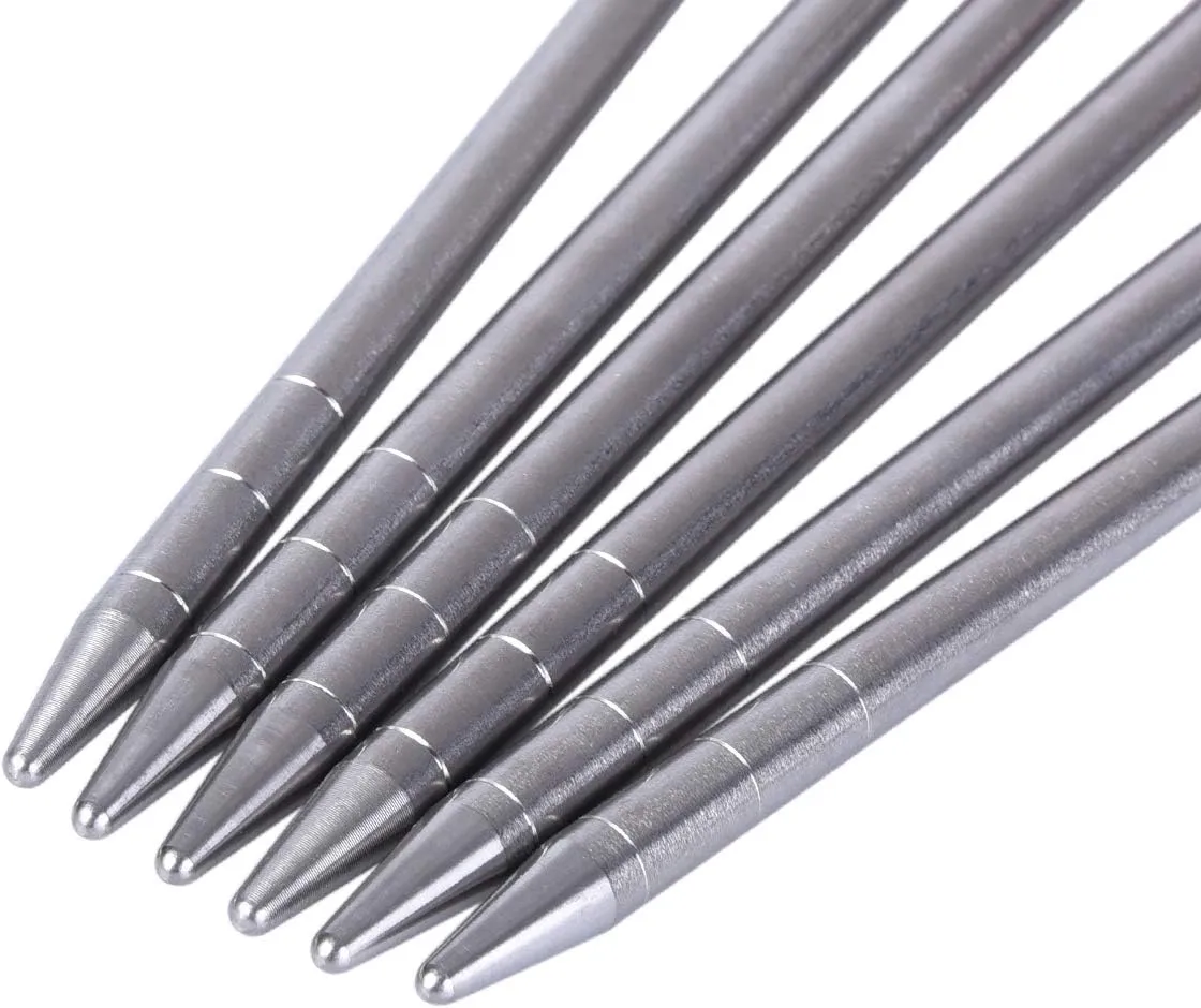 iBasingo 6 pcs Titanium Alloy Tent Pegs Outdoor Camping Awning Tent Stakes Lightweight Tent Nail Ti1564I