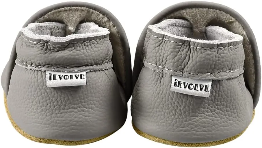 iEvolve Baby Leather Shoes Baby Slippers Soft First Walker Shoes Crib Shoes Moccasins for Toddlers