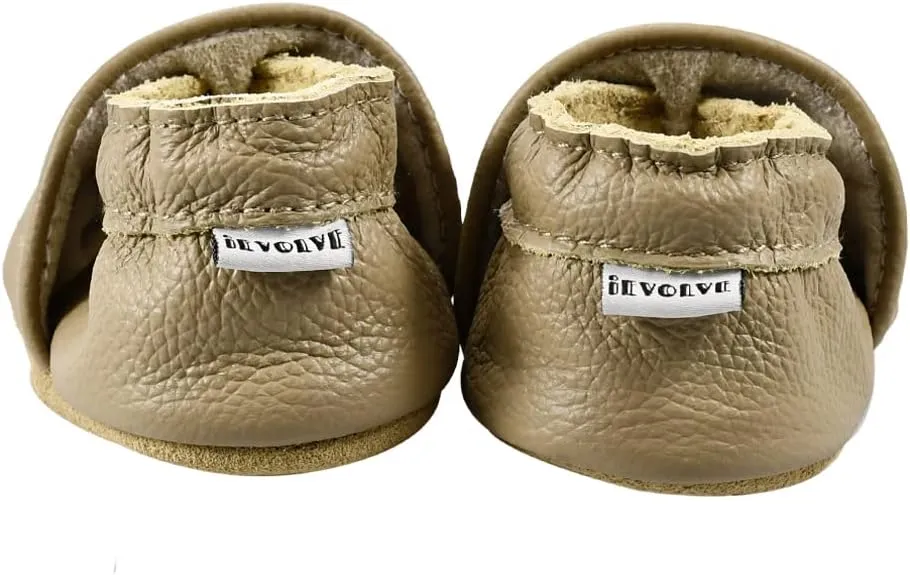 iEvolve Baby Leather Shoes Baby Slippers Soft First Walker Shoes Crib Shoes Moccasins for Toddlers