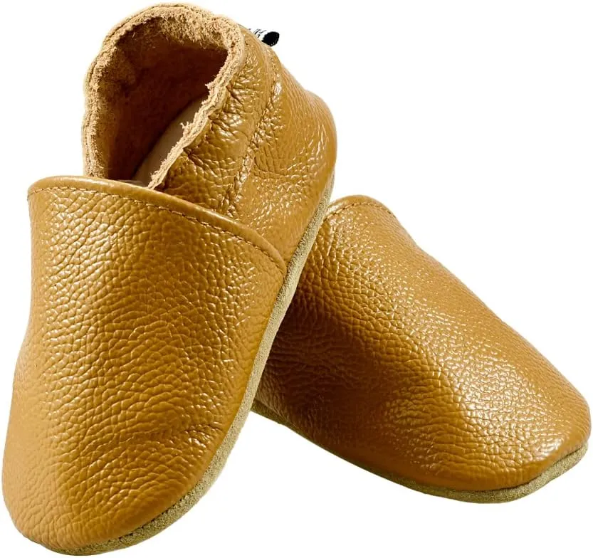 iEvolve Baby Leather Shoes Baby Slippers Soft First Walker Shoes Crib Shoes Moccasins for Toddlers
