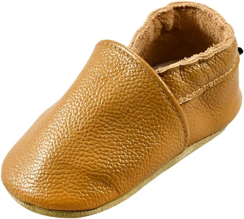 iEvolve Baby Leather Shoes Baby Slippers Soft First Walker Shoes Crib Shoes Moccasins for Toddlers