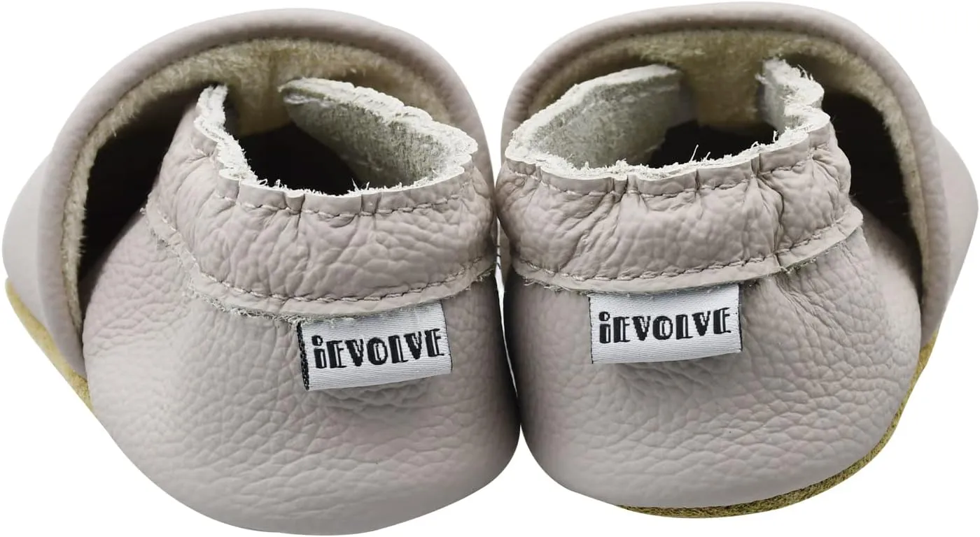 iEvolve Baby Leather Shoes Baby Slippers Soft First Walker Shoes Crib Shoes Moccasins for Toddlers