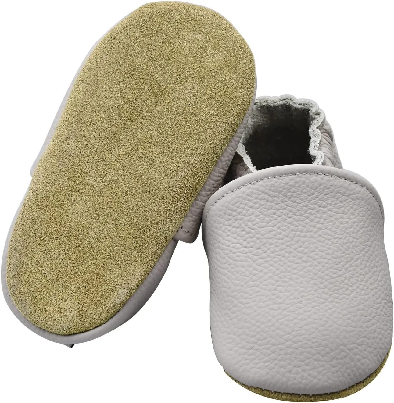 iEvolve Baby Leather Shoes Baby Slippers Soft First Walker Shoes Crib Shoes Moccasins for Toddlers