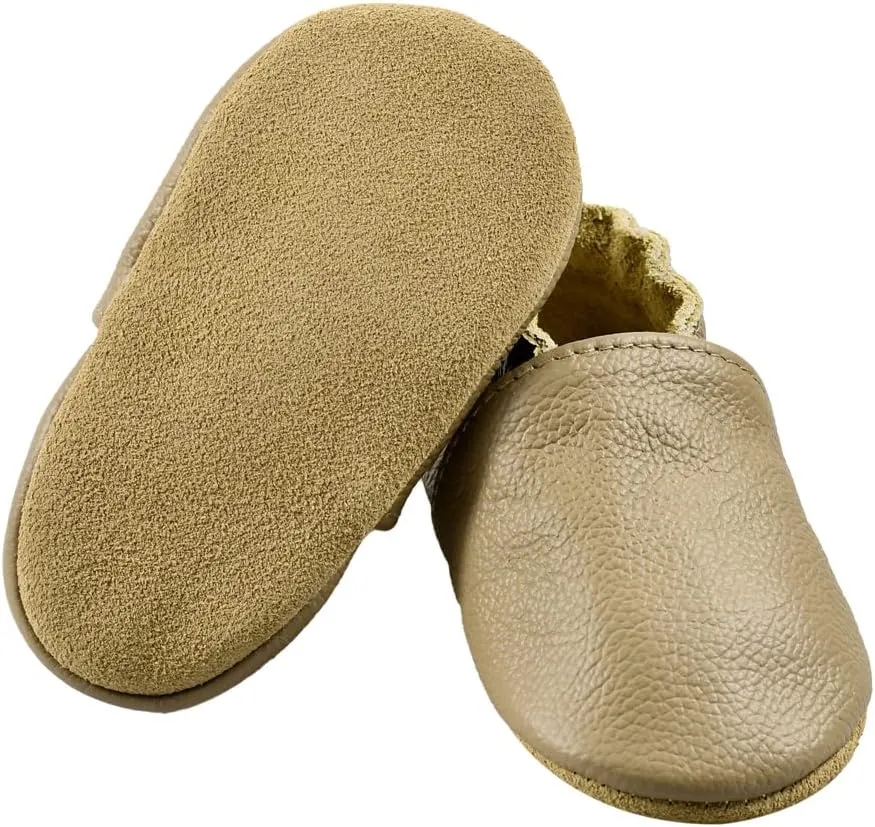 iEvolve Baby Leather Shoes Baby Slippers Soft First Walker Shoes Crib Shoes Moccasins for Toddlers