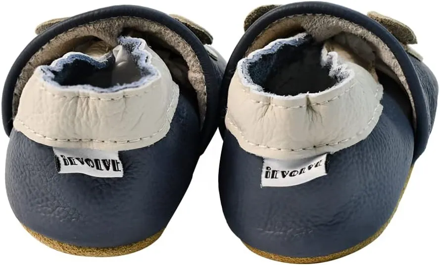 iEvolve Baby Leather Shoes Baby Slippers Soft First Walker Shoes Crib Shoes Moccasins for Toddlers