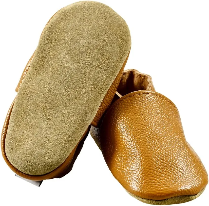 iEvolve Baby Leather Shoes Baby Slippers Soft First Walker Shoes Crib Shoes Moccasins for Toddlers