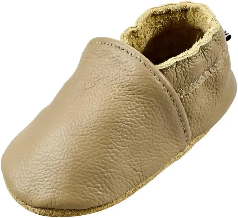 iEvolve Baby Leather Shoes Baby Slippers Soft First Walker Shoes Crib Shoes Moccasins for Toddlers