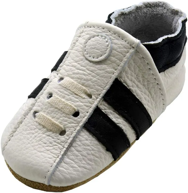 iEvolve Baby Leather Shoes Soft First Walker Shoes Crib Shoes Moccasins for Toddlers