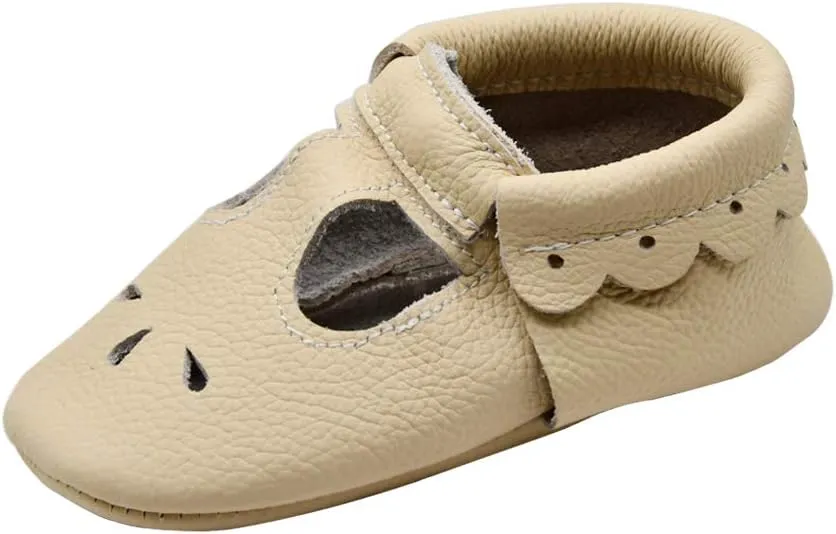 iEvolve Baby Leather Shoes Soft First Walker Shoes Crib Shoes Moccasins for Toddlers